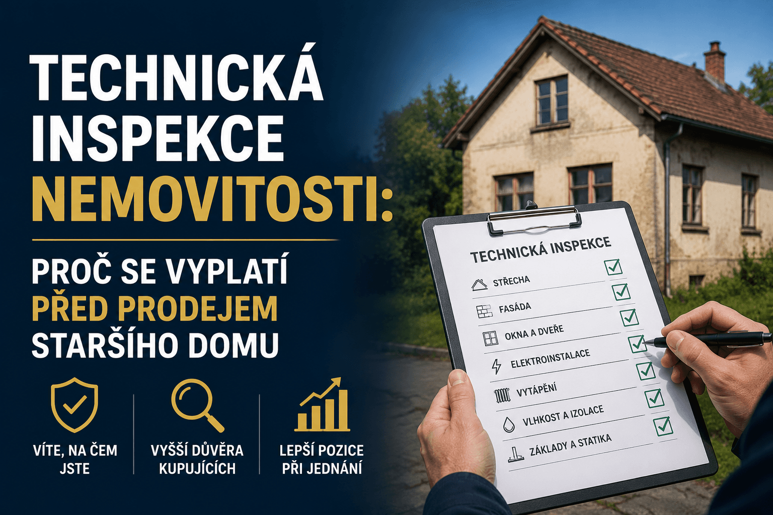 Technická inspekce nemovitosti: proč se vyplatí před prodejem staršího domu