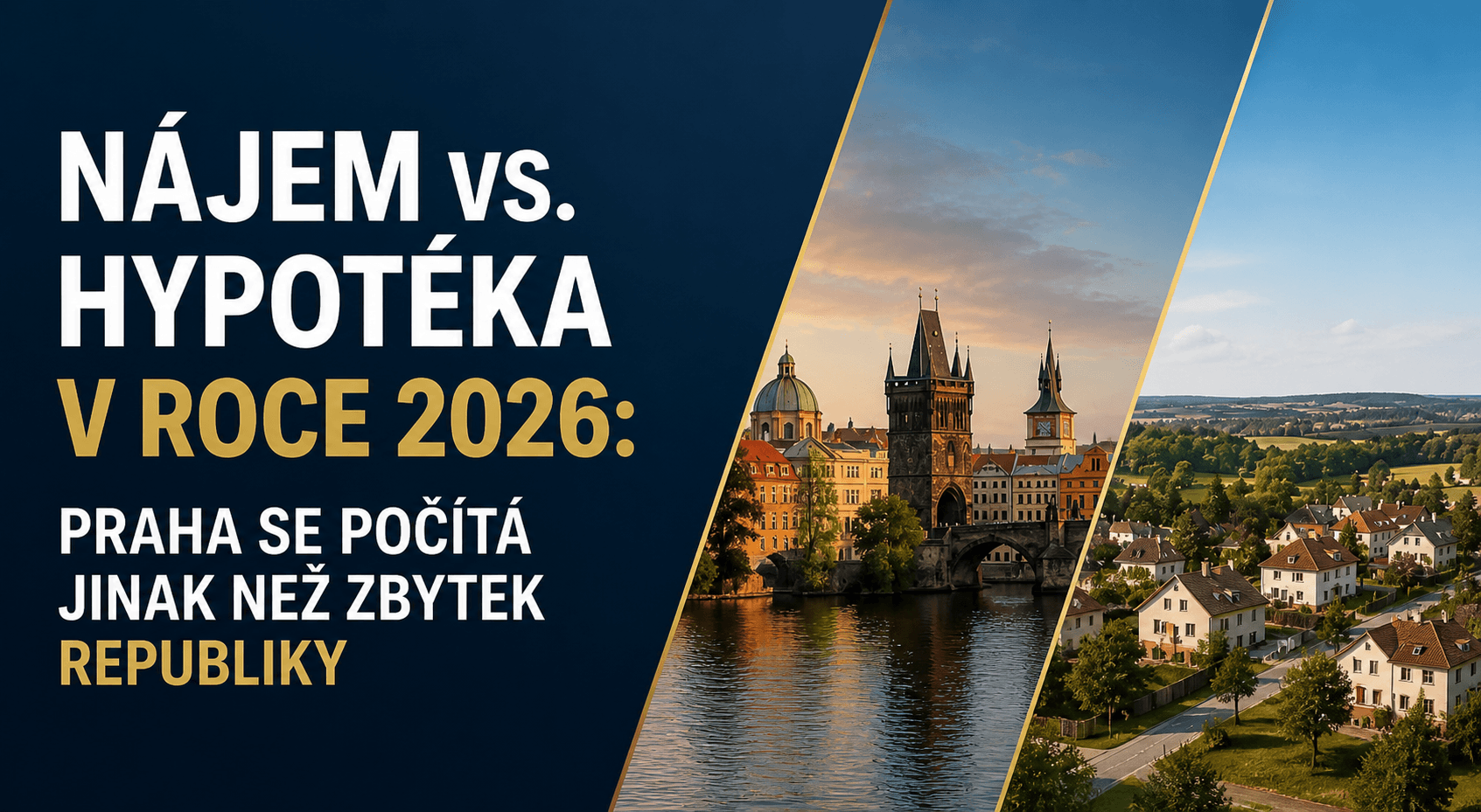 Nájem vs. hypotéka v roce 2026: Praha se počítá jinak než zbytek republiky