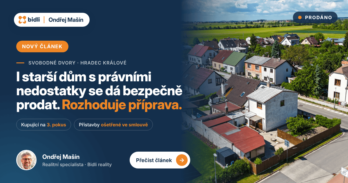 Prodej domu s černou stavbou: jak bezpečně prodat starší dům s právními nedostatky
