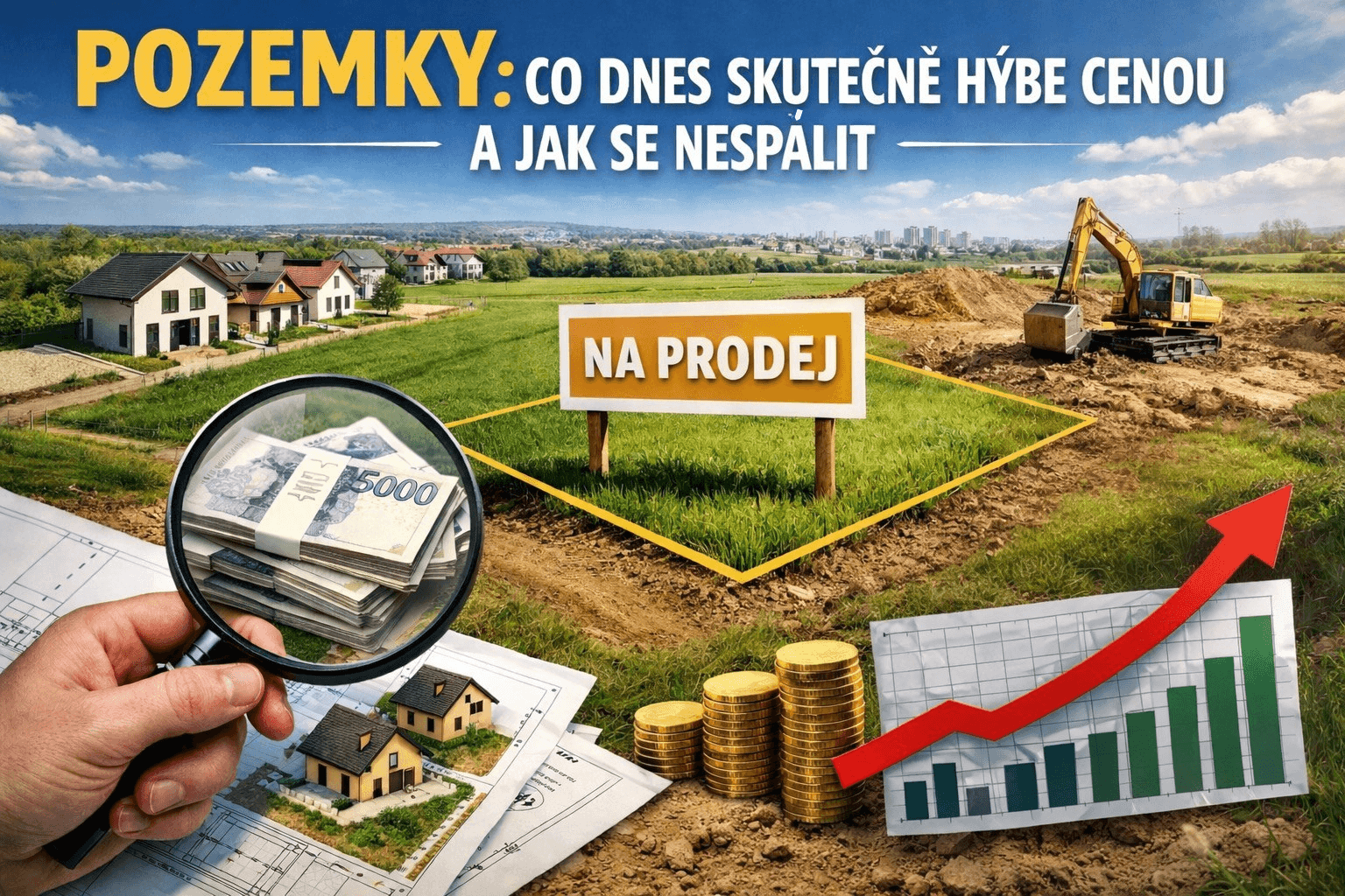 Pozemky: co dnes skutečně hýbe cenou a jak se nespálit